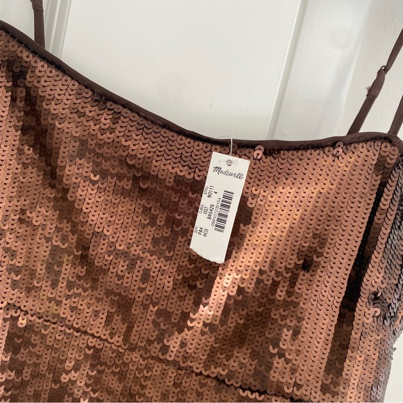 Madewell Sequin Slip Mini Dress Size 4 - Picture 2 of 5